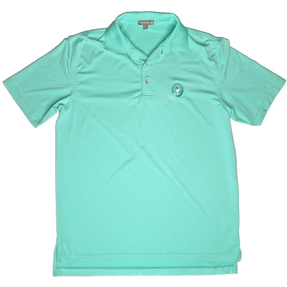 Peter Millar Summer Comfort M Golf SS Stretch Polo Striped Shirt Turner Hill GC